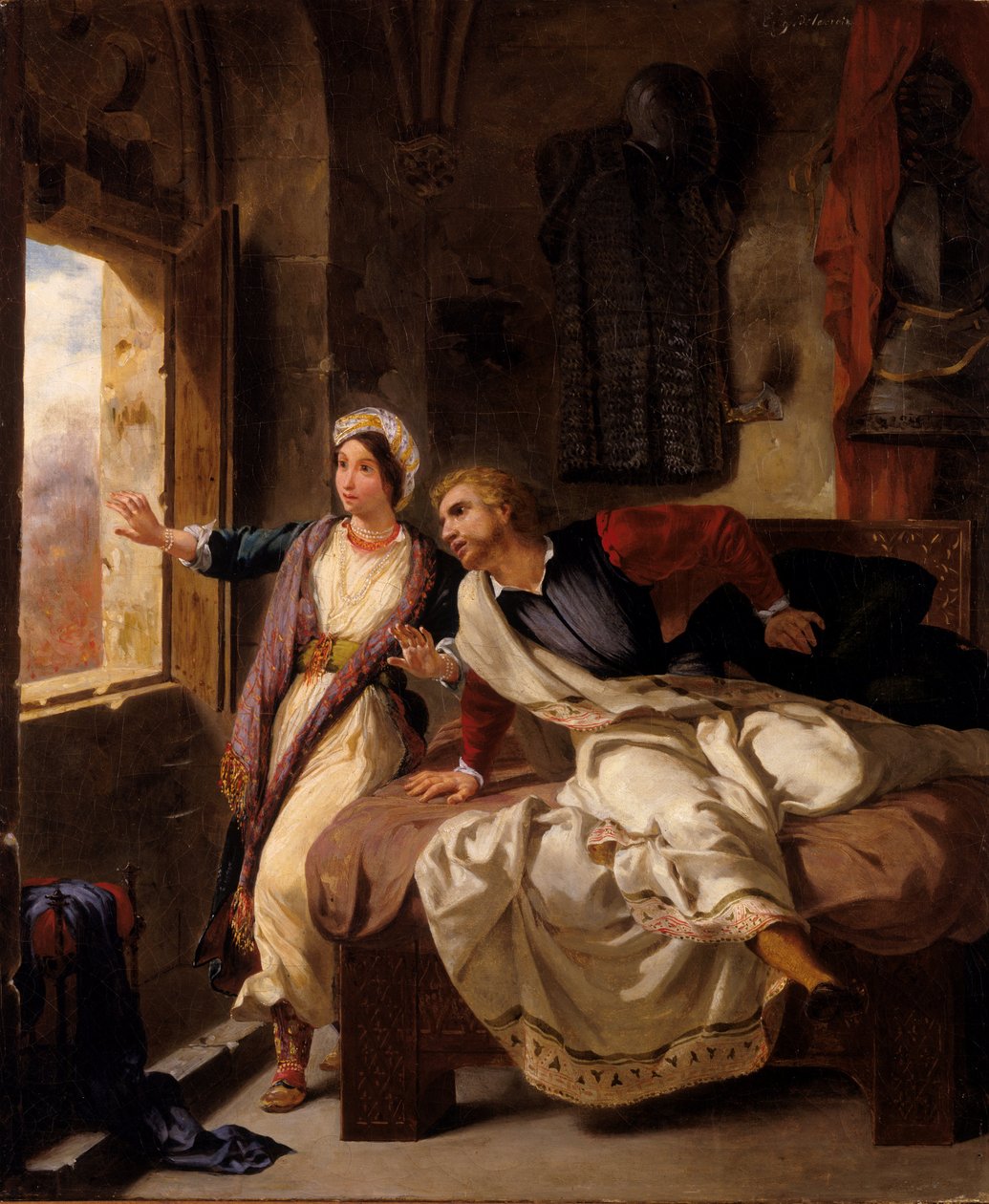 Rebecca och den sårade Ivanhoe, 1823. av Ferdinand Victor Eugene Delacroix