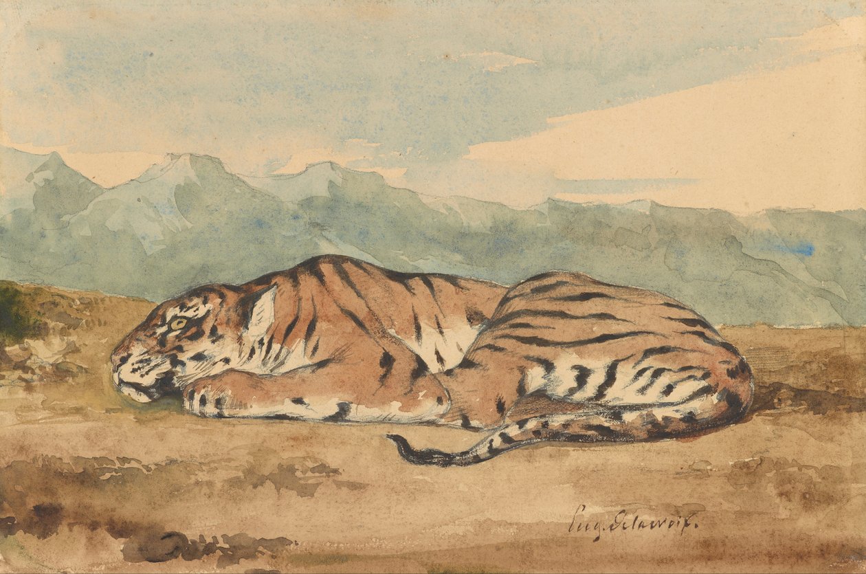 Kunglig Tiger av Eugène Delacroix