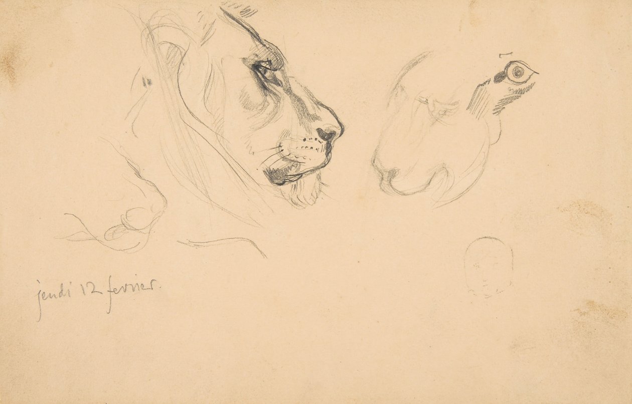 Skissbok med utsikt över Tours, Frankrike och dess omgivningar, 1828-29. av Eugène Delacroix