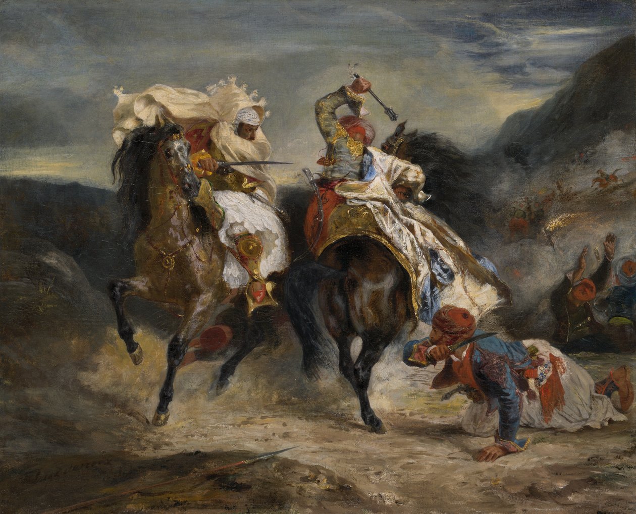 Striden mellan Giaour och Hassan av Eugène Delacroix