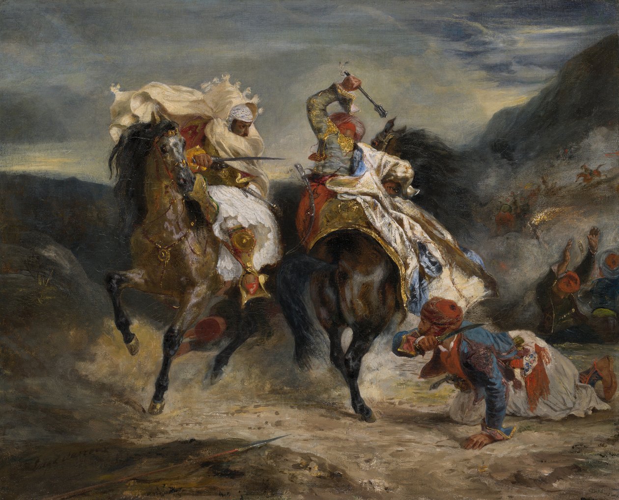 Striden mellan Giaour och Hassan, 1826. av Eugène Delacroix