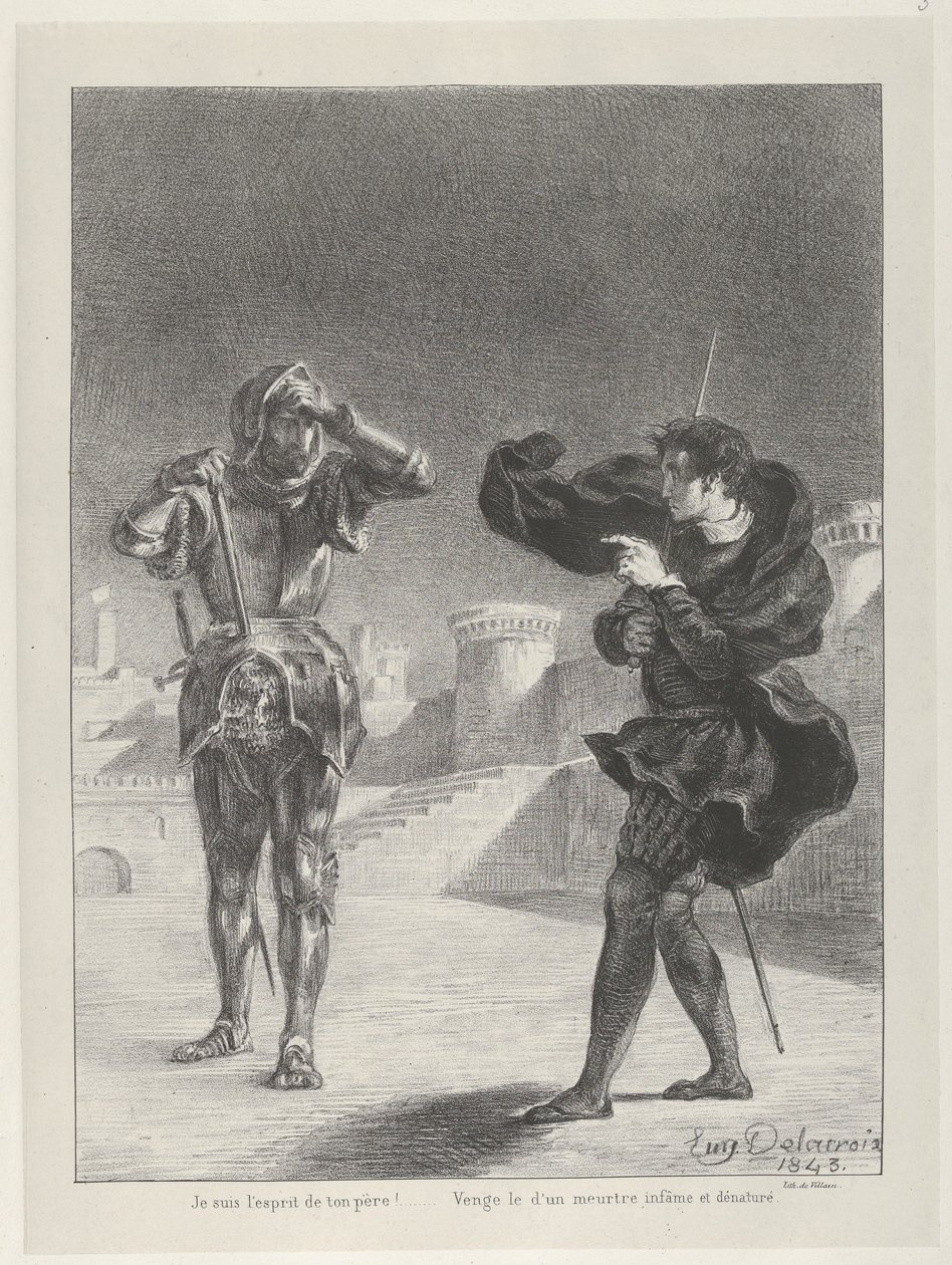 Spöket på terrassen, 1843, 1843. av Eugène Delacroix