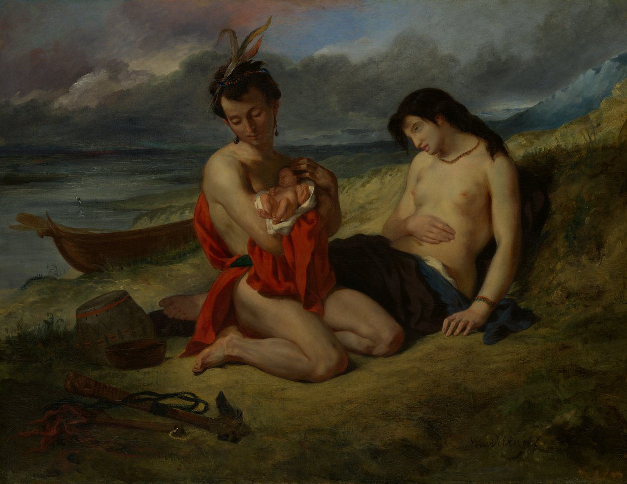The Natchez, 1823-24 och 1835. av Ferdinand Victor Eugene Delacroix