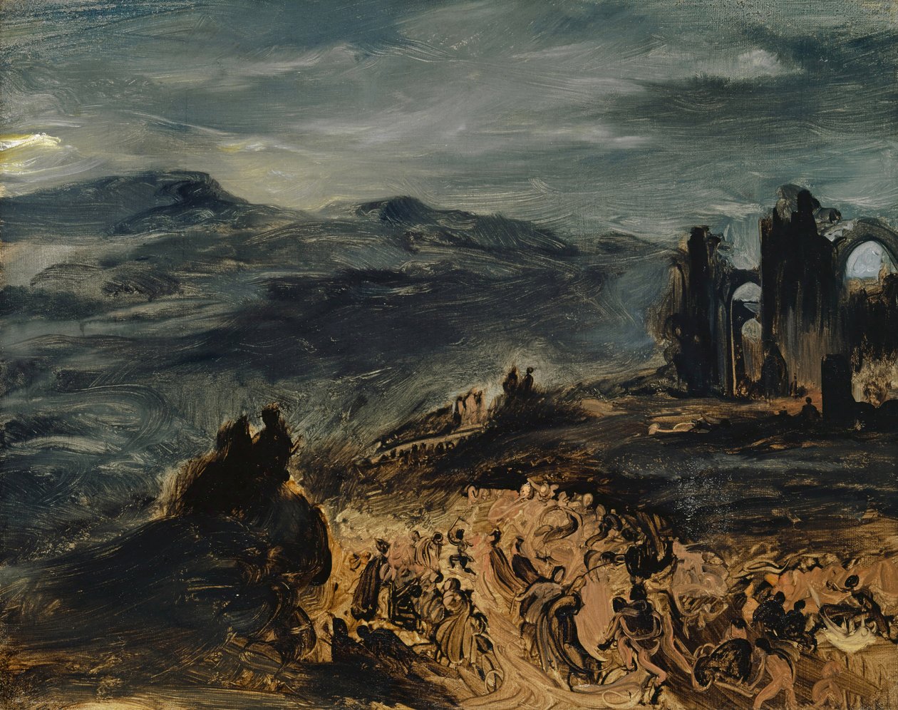 Häxans sabbat, ca. 1832. av Eugène Delacroix