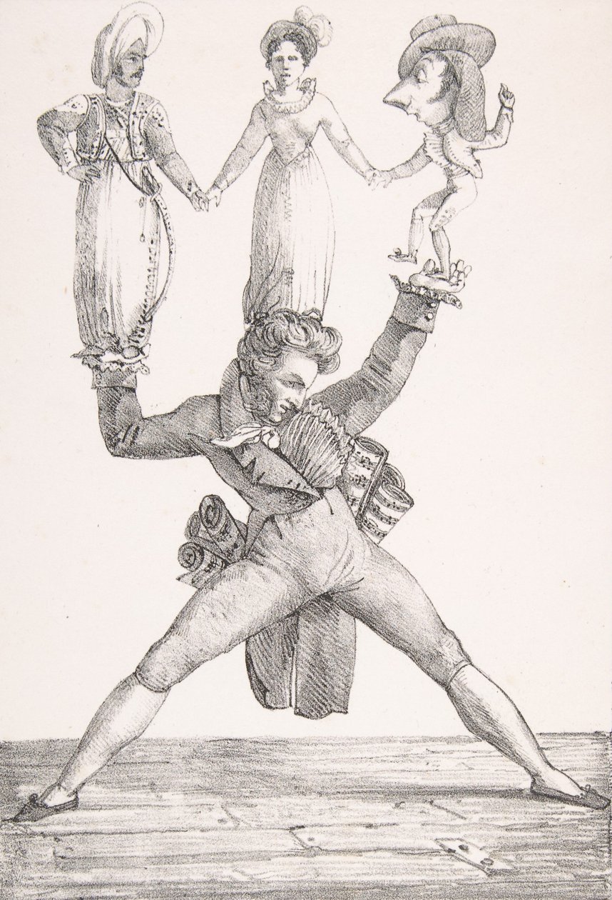 Italienska teatern, 1821, 1821. av Eugène Delacroix
