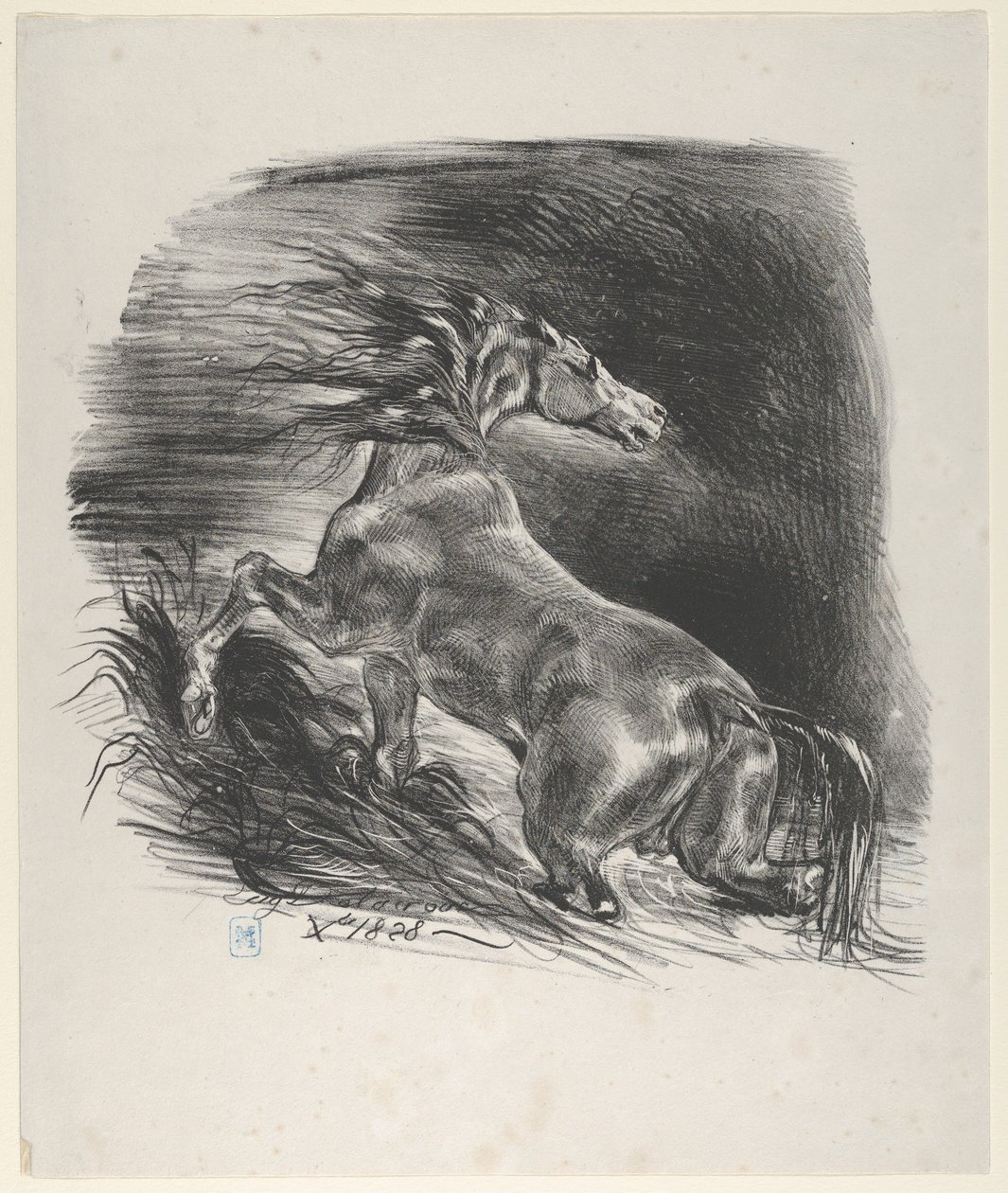 Vildhäst, 1828., 1828. av Eugène Delacroix