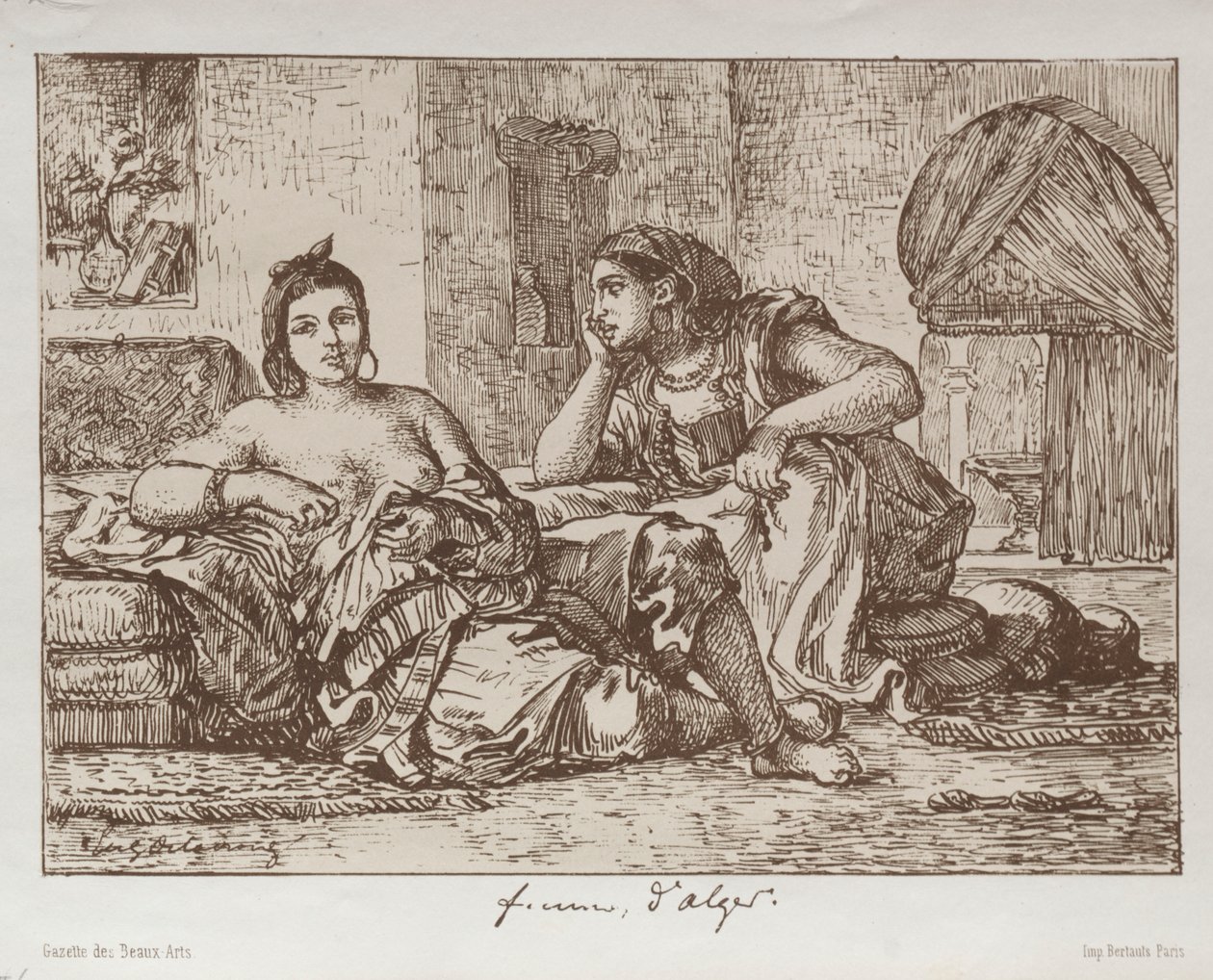 Kvinnor från Alger av Eugène Delacroix
