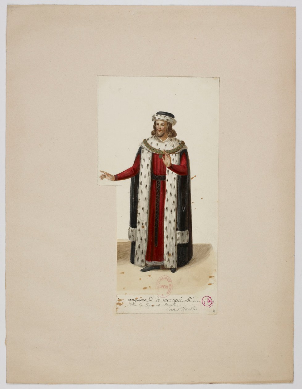 Dräkt av Enguerrand de Marigny (La Tour de Nesle, 1832) av Eugène Du Faget