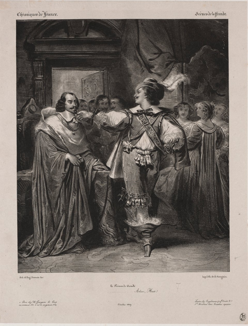 Chronicles of France: Scene of the Fronde - Prinsen av Condé, 1829. av Eugène François Marie Joseph Devéria