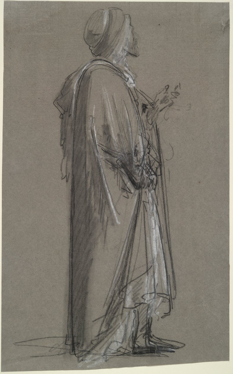 Arabe-debut (A Standing Arab) av Eugène Fromentin