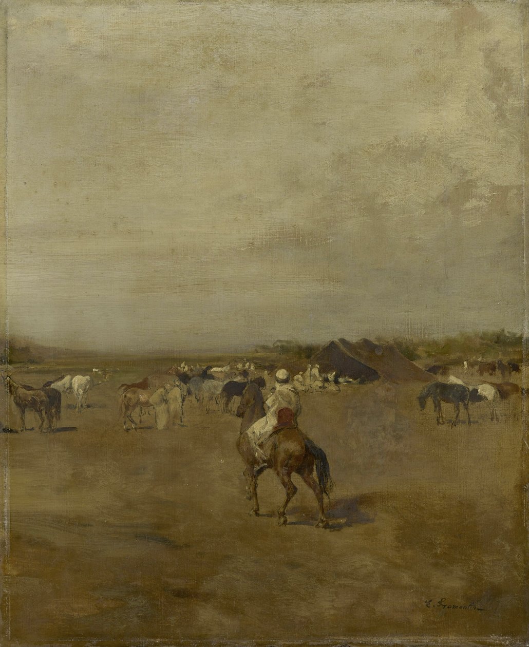 Arabiskt läger, ca 1847 av Eugène Fromentin