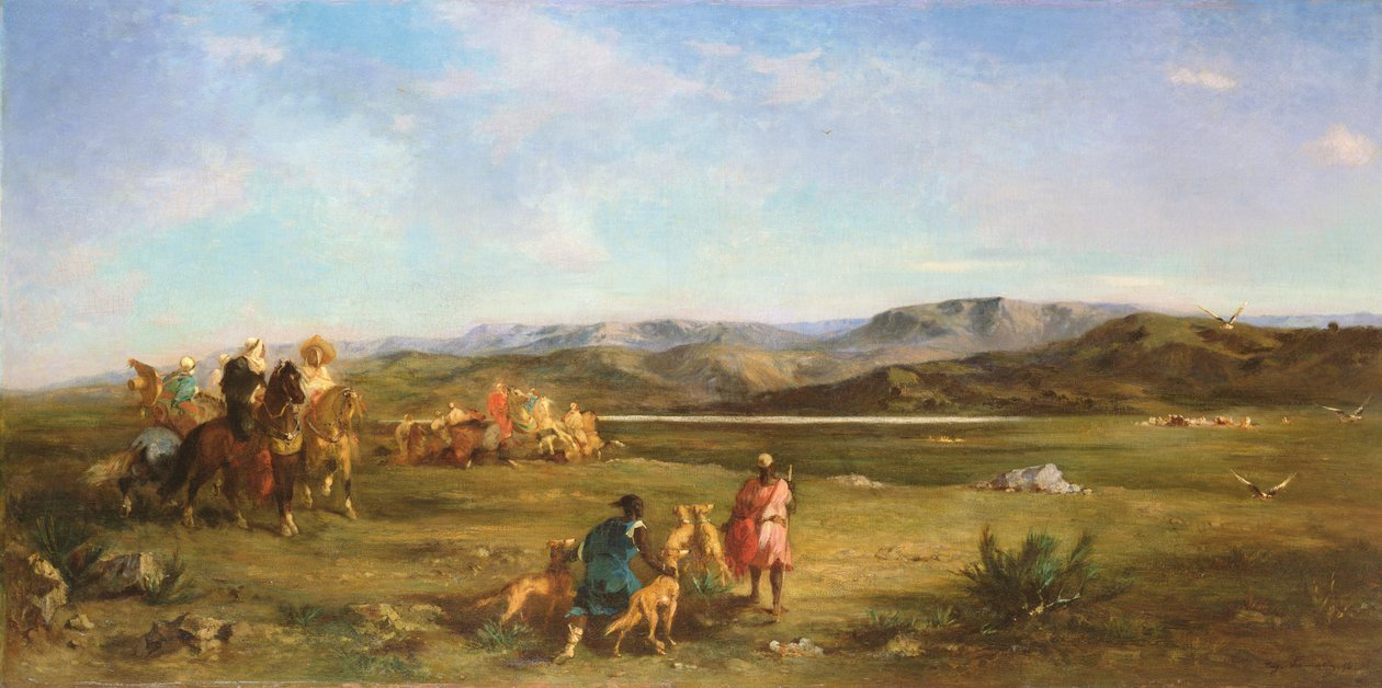 Gaselljakt i Chott el-Hodna, 1856 av Eugène Fromentin