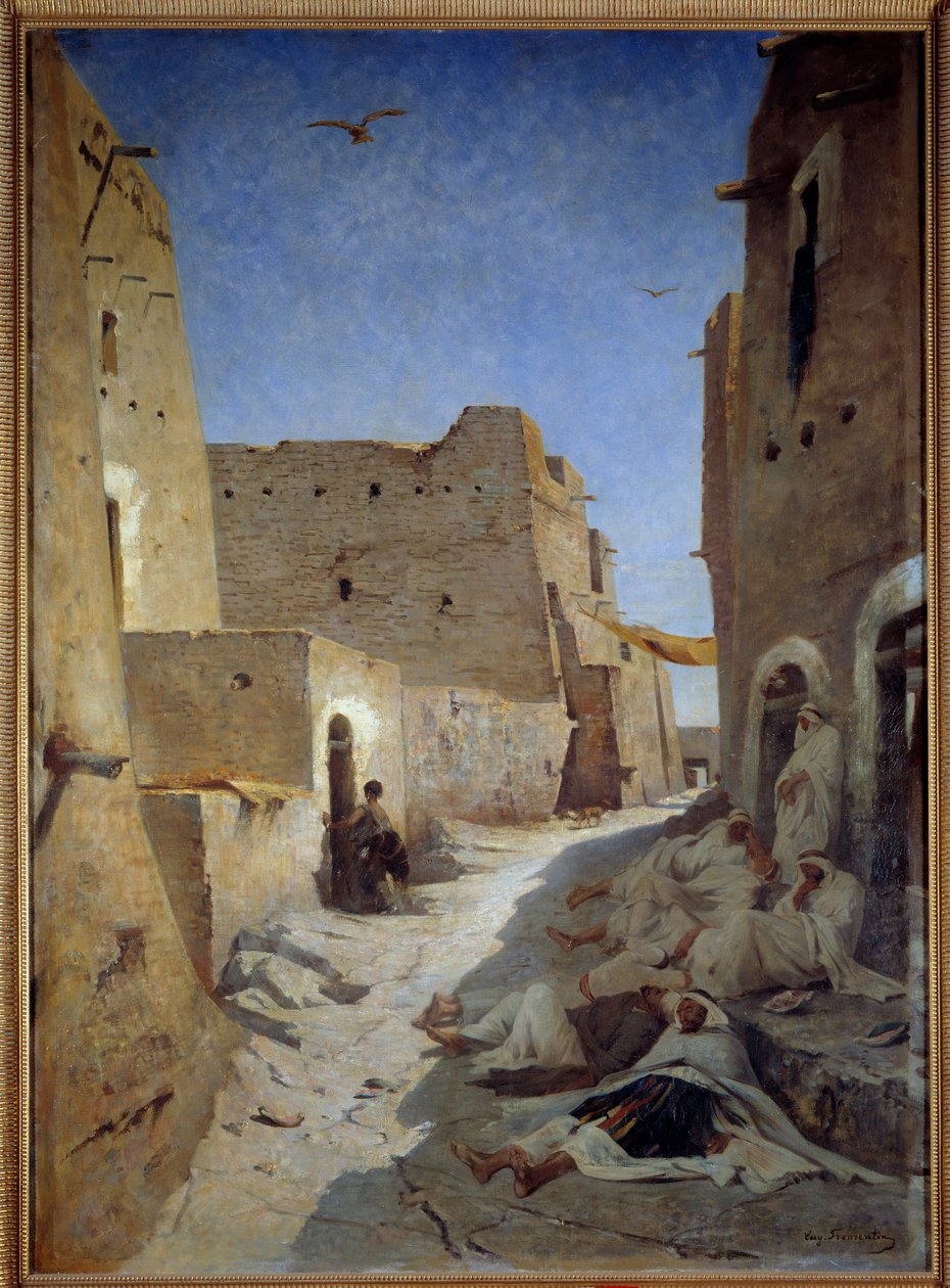 Vy över Bab el Gharbi Street i Laghouat i Algeriet Målning av Eugene Fromentin av Eugène Fromentin