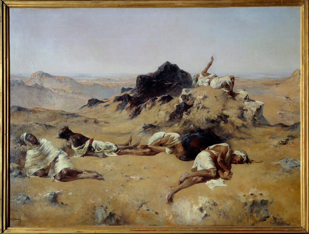 öken. Törstiga män. 1869. Eugène Fromentin (1820-1876), Musée d