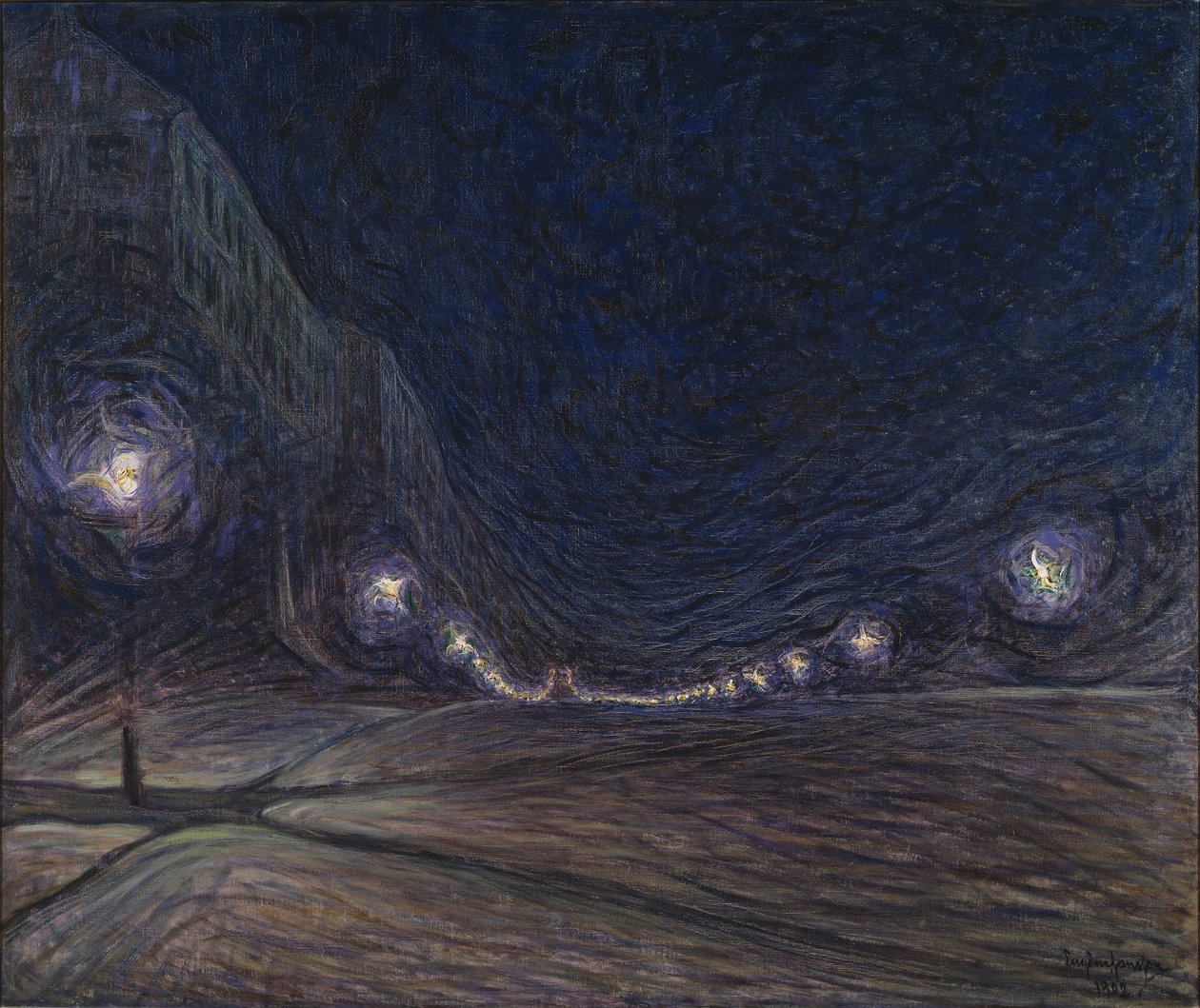 Hornsgatan by Night, 1902 av Eugène Jansson