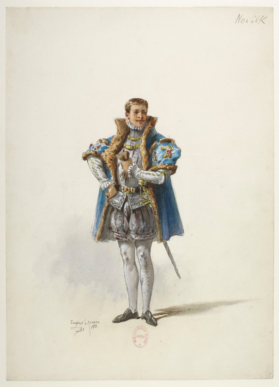 Btv1b84558104 01 - Saint-Saëns - Henrik VIII - Kostymmodeller - Lacoste - 1. Hertigen av Norfolk av Eugene Lacoste