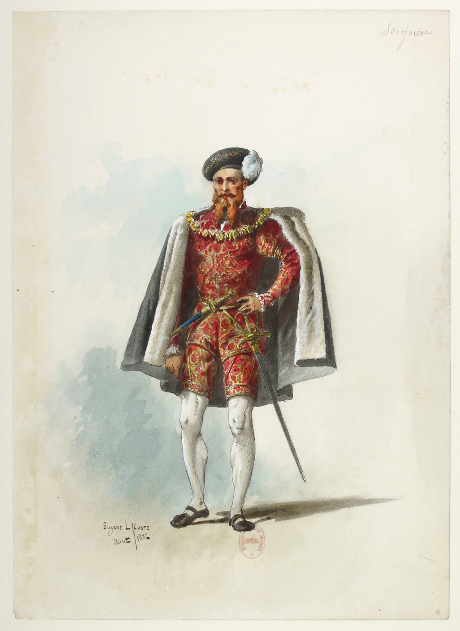 Btv1b84558104 06 - Saint-Saëns - Henrik VIII - Kostymmodeller - Lacoste - 6. Seigneur av Eugene Lacoste