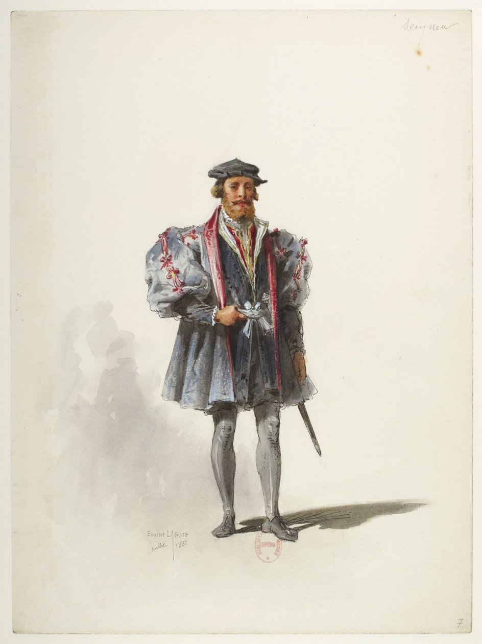 Btv1b84558104 07 - Saint-Saëns - Henrik VIII - Kostymmodeller - Lacoste - 7. Seigneur av Eugene Lacoste