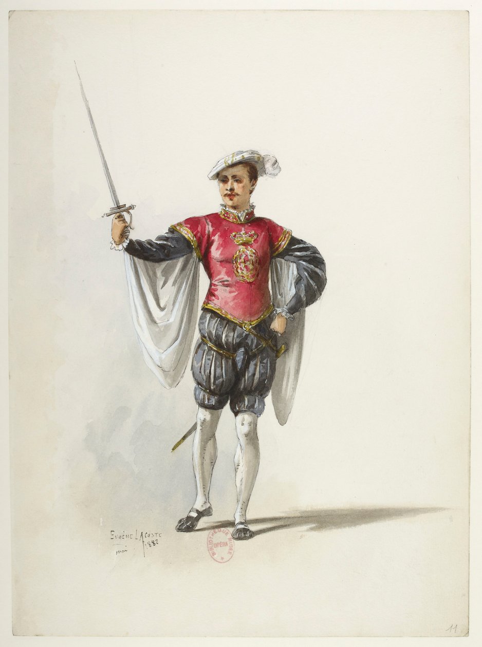 Btv1b84558104 11 - Saint-Saëns - Henrik VIII - Kostymmaketter - Lacoste - 11:e dräkten av Eugene Lacoste