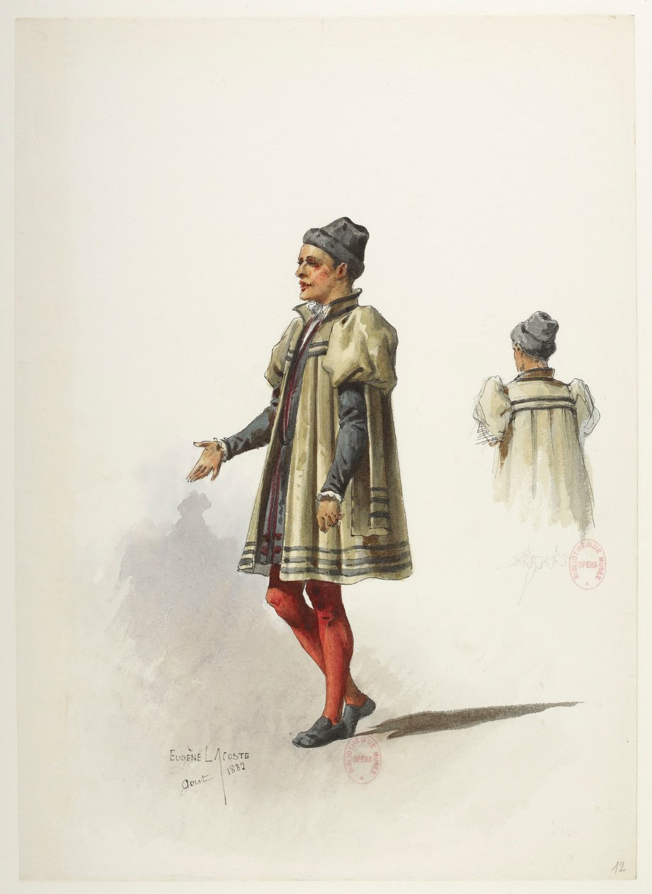 Btv1b84558104 12 - Saint-Saëns - Henrik VIII - Kostymmaketter - Lacoste - 12:e dräkten av Eugene Lacoste