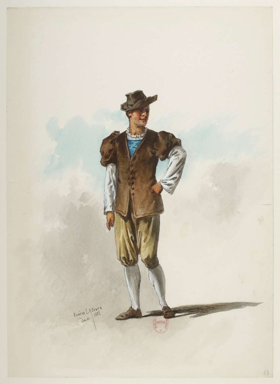Btv1b84558104 13 - Saint-Saëns - Henrik VIII - Kostymmaketter - Lacoste - 13:e dräkten av Eugene Lacoste