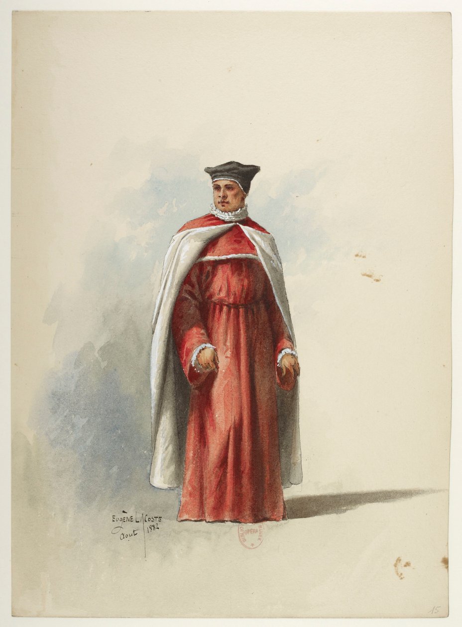 Btv1b84558104 15 - Saint-Saëns - Henrik VIII - Kostymmaketter - Lacoste - 15:e dräkten av Eugene Lacoste