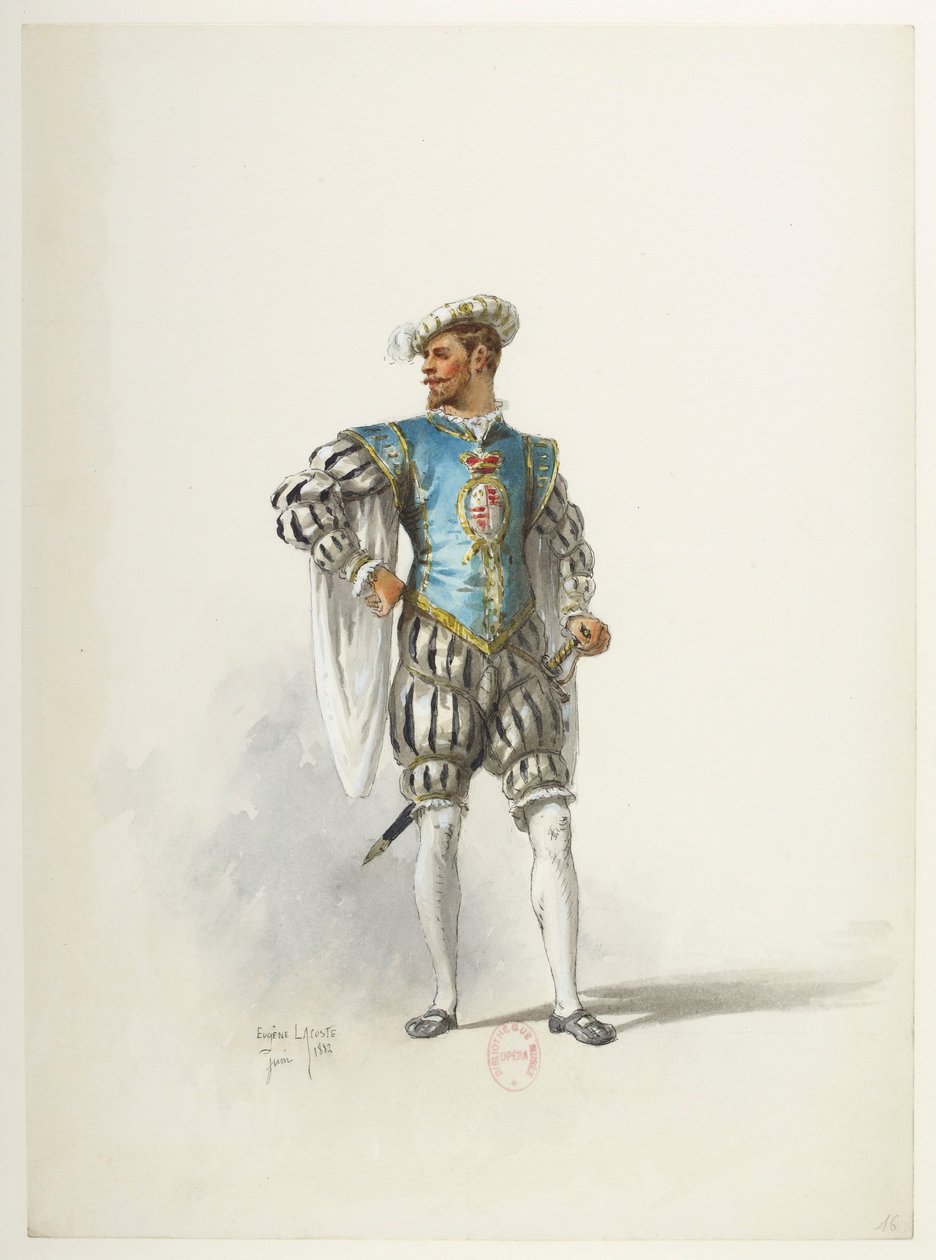 Btv1b84558104 16 - Saint-Saëns - Henrik VIII - Kostymmaketter - Lacoste - 16:e dräkten av Eugene Lacoste