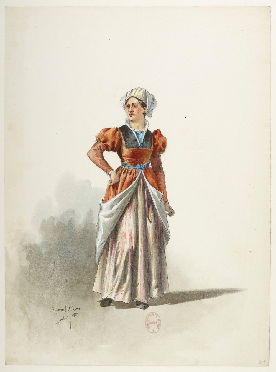 Btv1b84558104 21 - Saint-Saëns - Henrik VIII - Kostymmaketter - Lacoste - 21:a kostymen av Eugene Lacoste