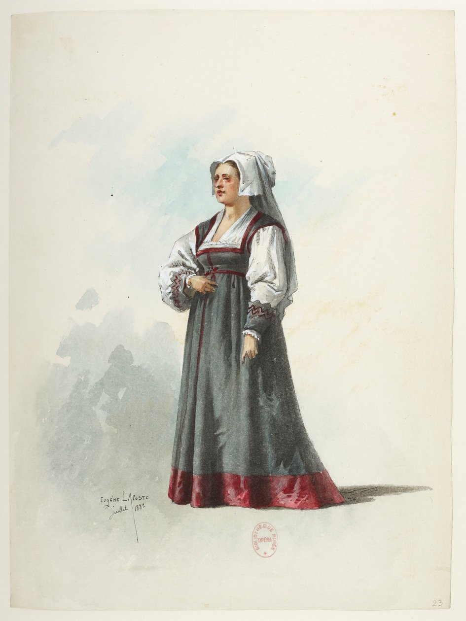 Btv1b84558104 23 - Saint-Saëns - Henrik VIII - Kostymmaketter - Lacoste - 23:e dräkten av Eugene Lacoste