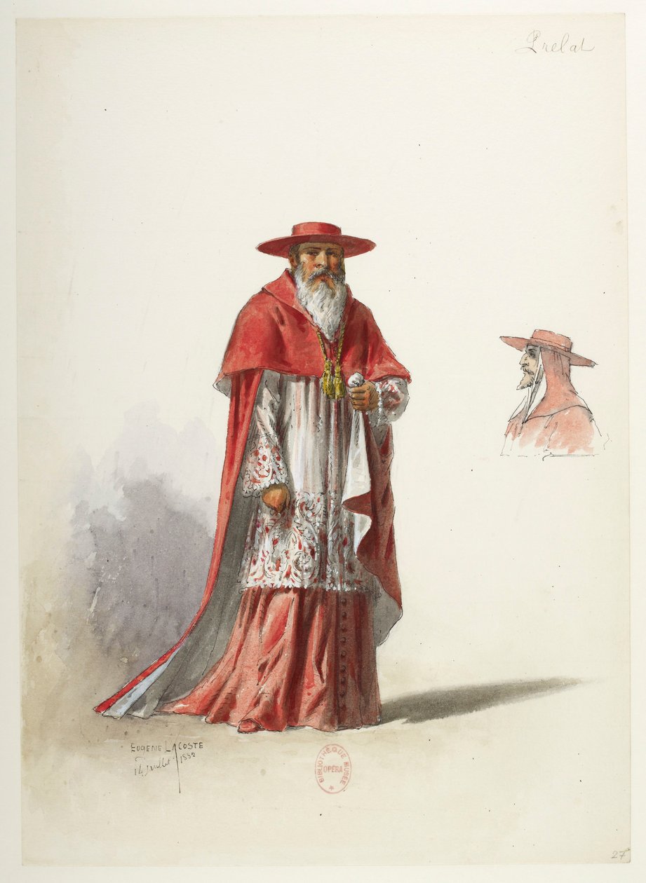 Btv1b84558104 27 - Saint-Saëns - Henrik VIII - Kostymmodeller - Lacoste - 27. Prelat av Eugene Lacoste