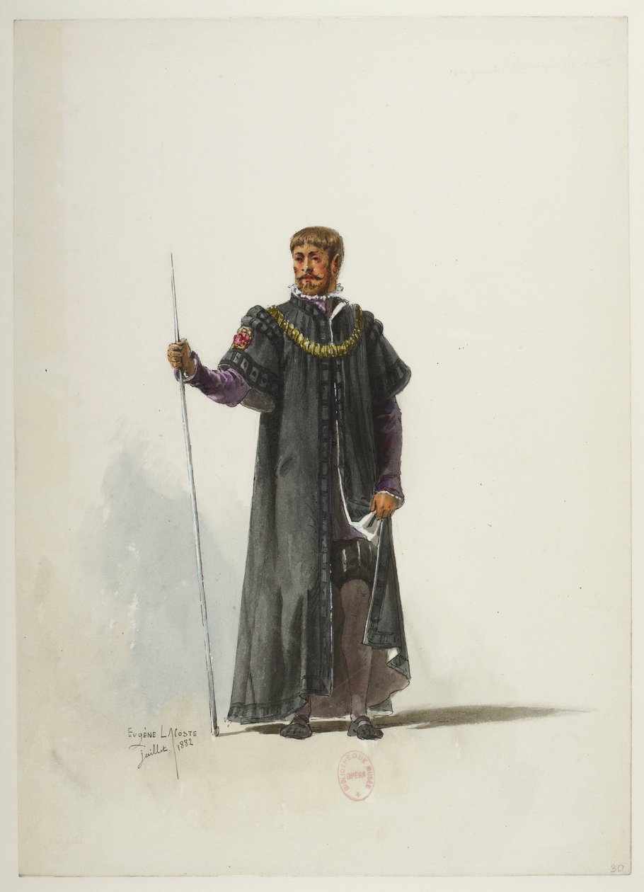 Btv1b84558104 30 - Saint-Saëns - Henrik VIII - Kostymmaketter - Lacoste - 30:e kostymen av Eugene Lacoste
