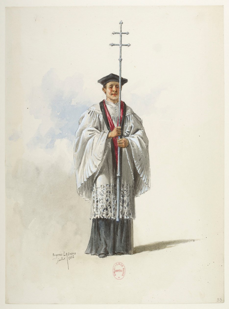 Btv1b84558104 33 - Saint-Saëns - Henrik VIII - Kostymmodeller - Lacoste - 33. Präst av Eugene Lacoste