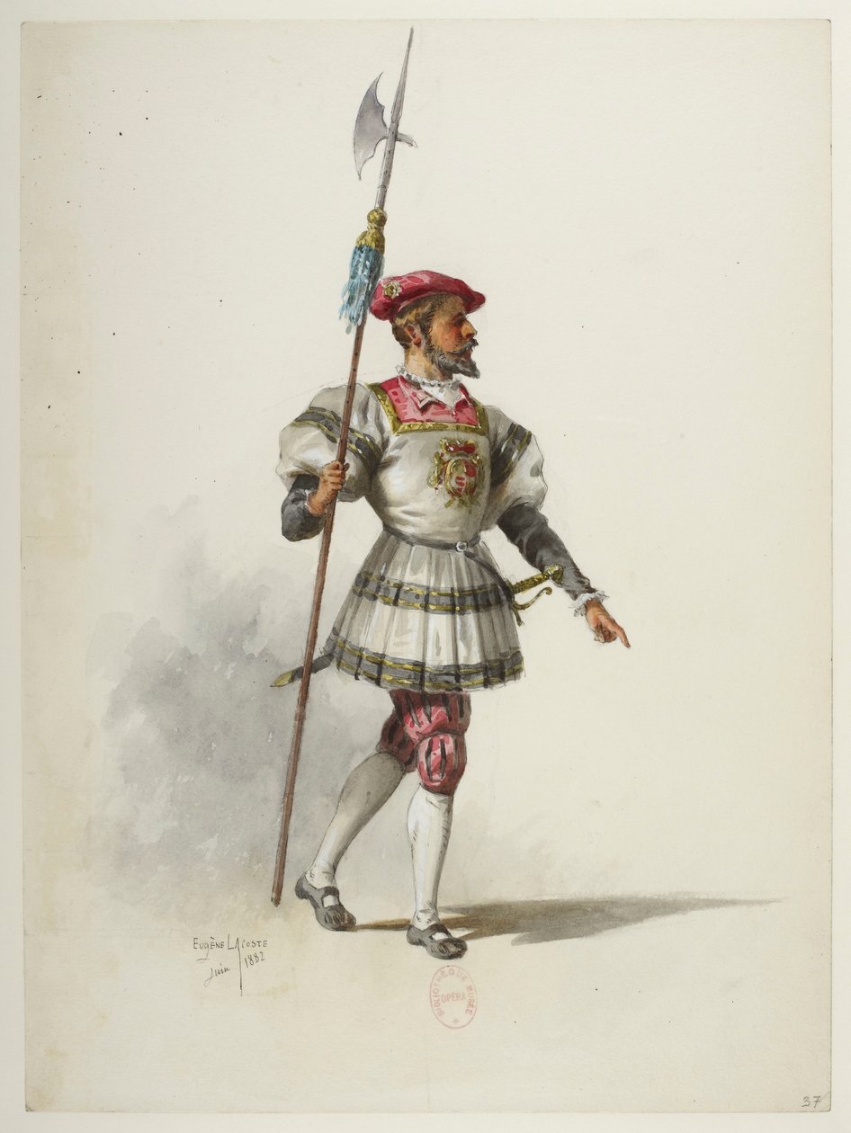 Btv1b84558104 37 - Saint-Saëns - Henrik VIII - Kostymmaketter - Lacoste - 37. Kostym av Eugene Lacoste