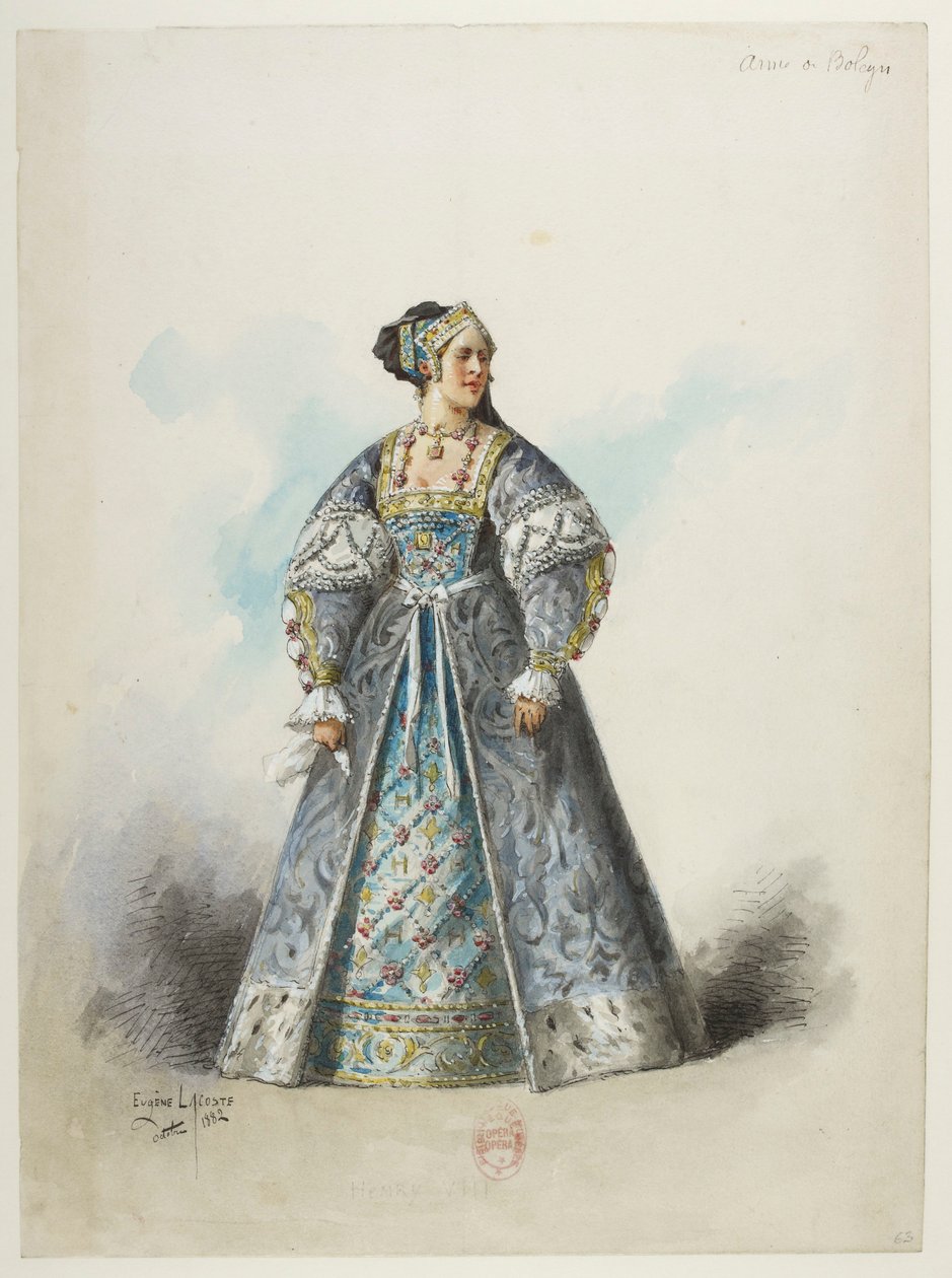 Btv1b84558104 65 - Saint-Saëns - Henrik VIII - Kostymmodeller - Lacoste - 63. Anne de Boleyn av Eugene Lacoste