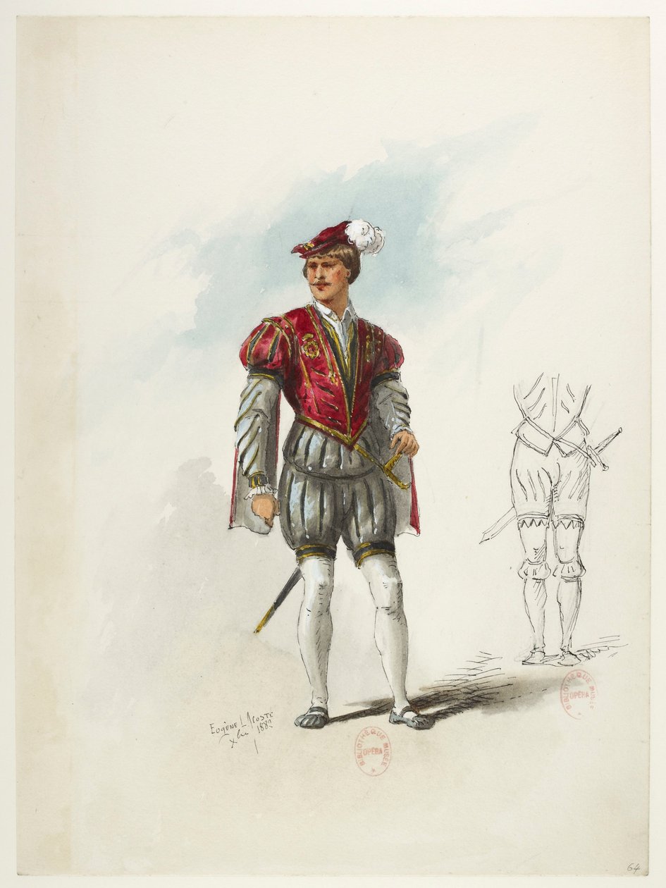 Btv1b84558104 66 - Saint-Saëns - Henrik VIII - Kostymmaketter - Lacoste - 64:e kostymen av Eugene Lacoste