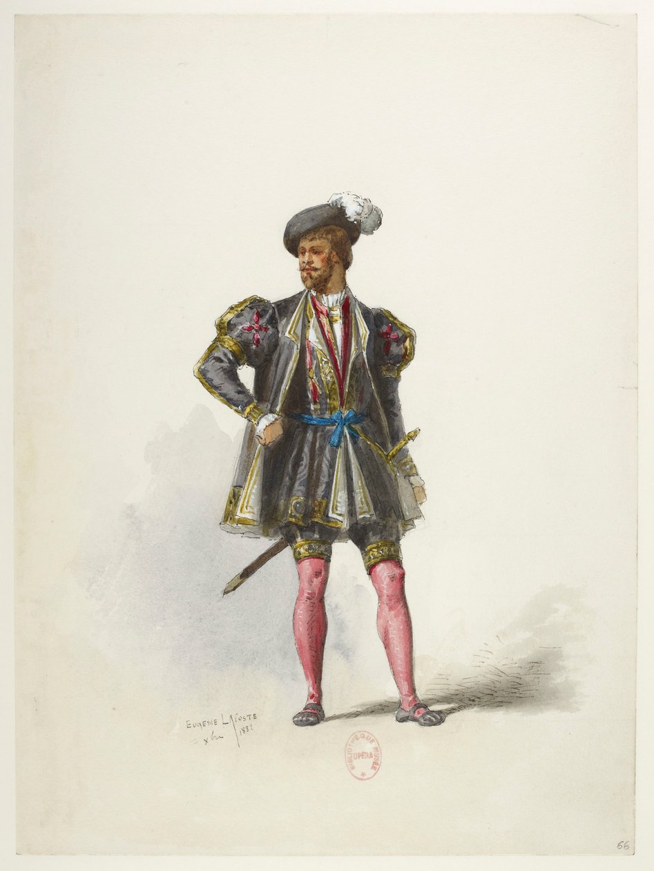 Btv1b84558104 68 - Saint-Saëns - Henrik VIII - Kostymmaketter - Lacoste - 66:e kostymen av Eugene Lacoste