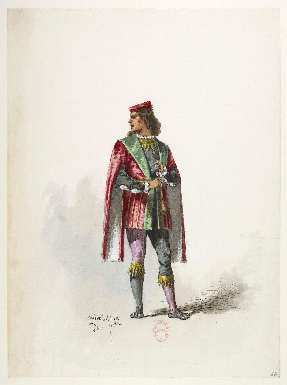 Btv1b84558104 69 - Saint-Saëns - Henrik VIII - Kostymmaketter - Lacoste - 67:e kostymen av Eugene Lacoste