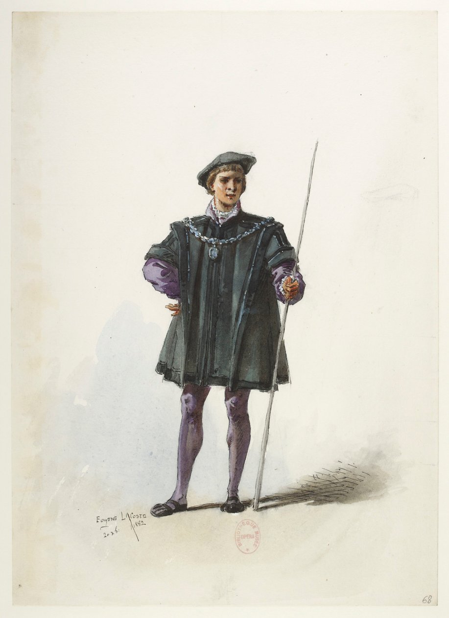 Btv1b84558104 70 - Saint-Saëns - Henrik VIII - Kostymmaketter - Lacoste - 68:e kostymen av Eugene Lacoste