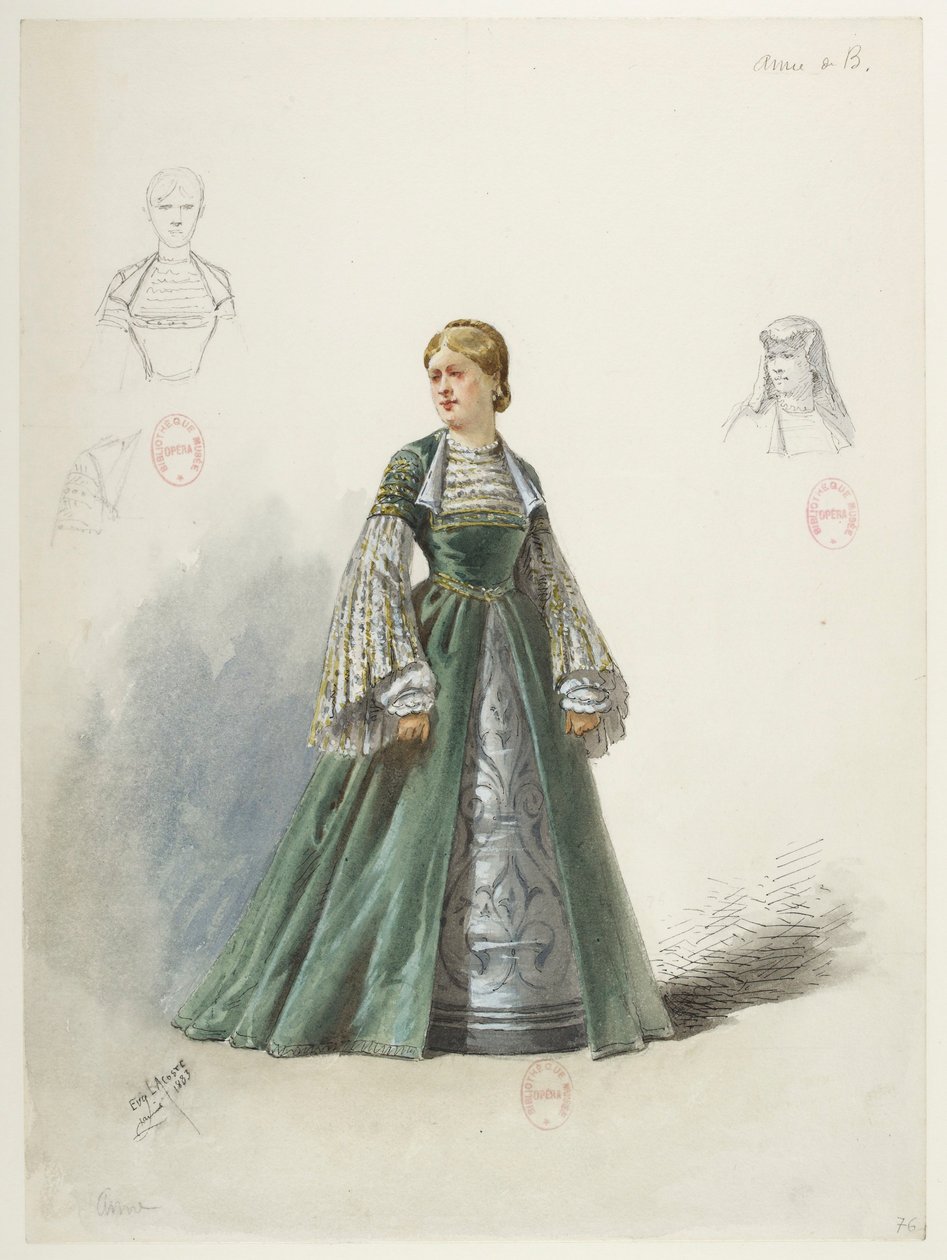 Btv1b84558104 80 - Saint-Saëns - Henrik VIII - Kostymmodeller - Lacoste - 76. Anne av Boleyn av Eugene Lacoste