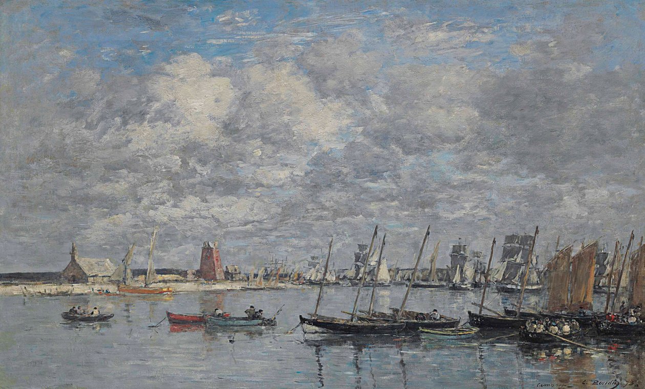 Camaret, hamnen av Eugene Louis Boudin