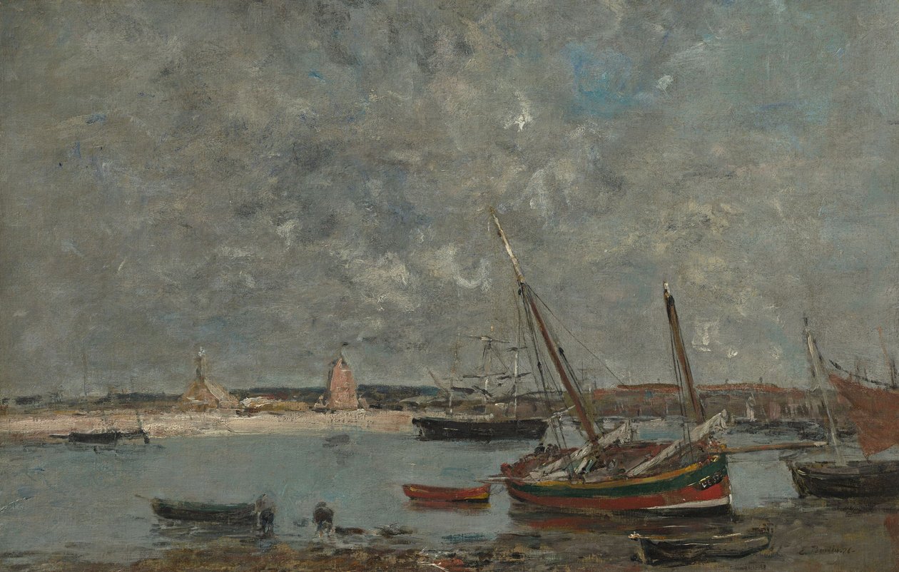 Tyska: Camaret. Hamnen Camaret: Hamnen av Eugene Louis Boudin