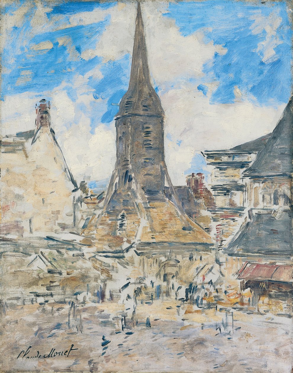 Kotava: "Biot ke Sainte-Catherine uja koe Honfleur (trutca ke Boudin)" - Franska
Franska: Le Clocher de Sainte-Catherine, Honfleur av Eugene Louis Boudin