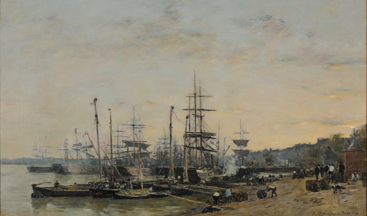 Hamnen i Bordeaux, sedd från Quai des Chartrons av Eugene Louis Boudin