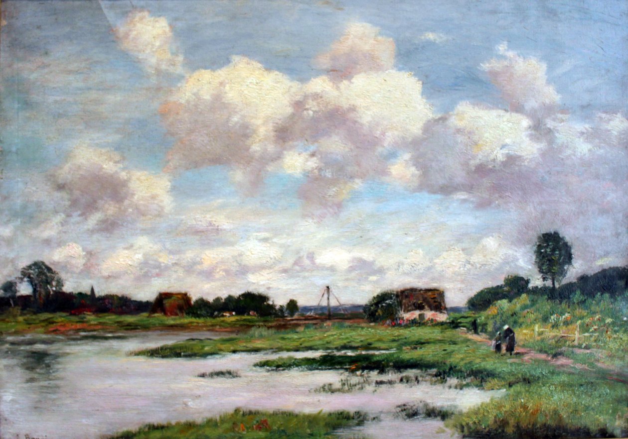 Norman Landscape (Landskap med hög himmel) av Eugene Louis Boudin