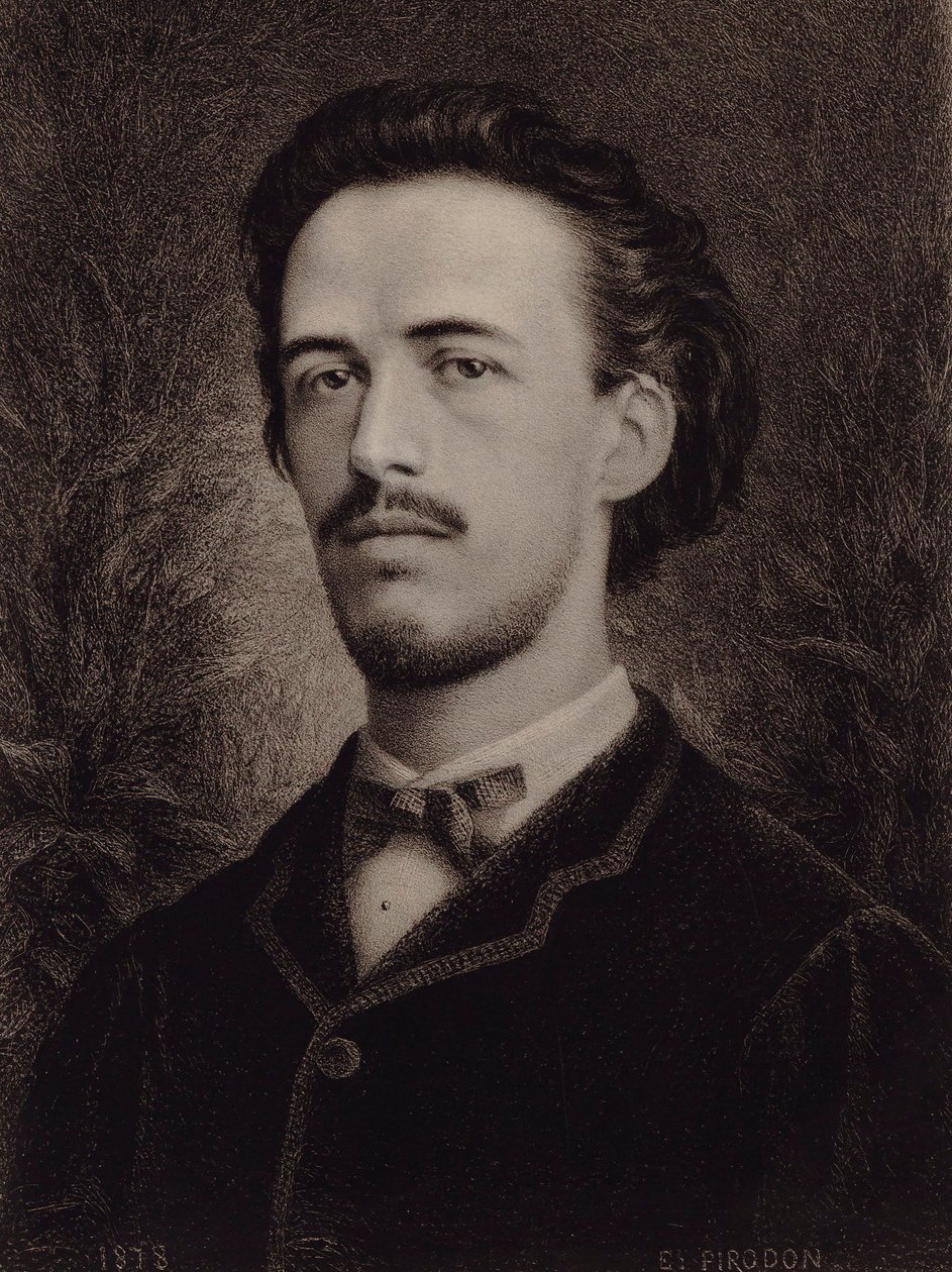 Porträtt av kompositören Benjamin Godard 1849-1895, 1878. av Eugène Louis Pirodon
