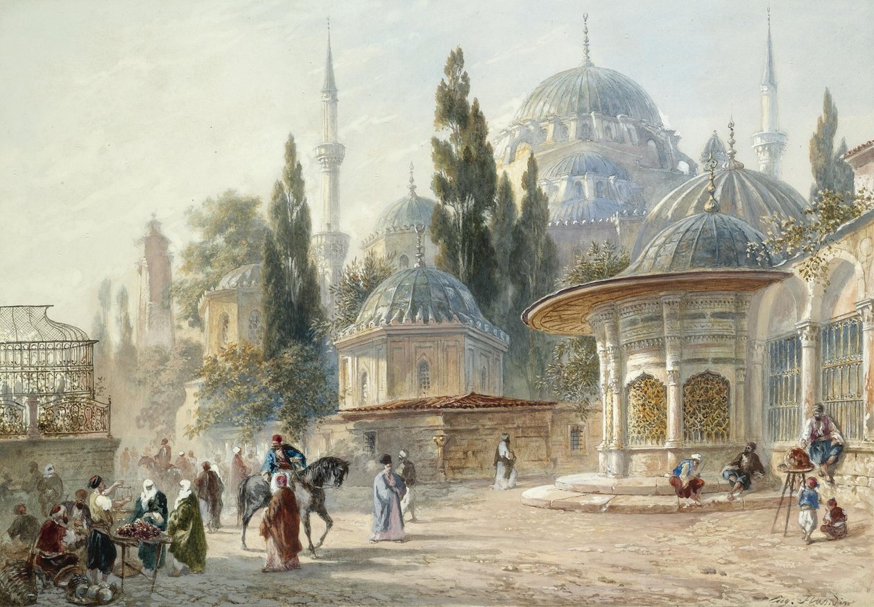 Sehzade-moskén i Konstantinopel av Eugène Napoleon Flandin