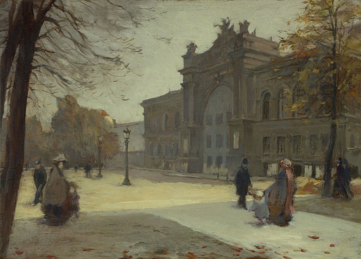 Industripalatset, i 10-1899 (olja på trä) av Eugène Trigoulet