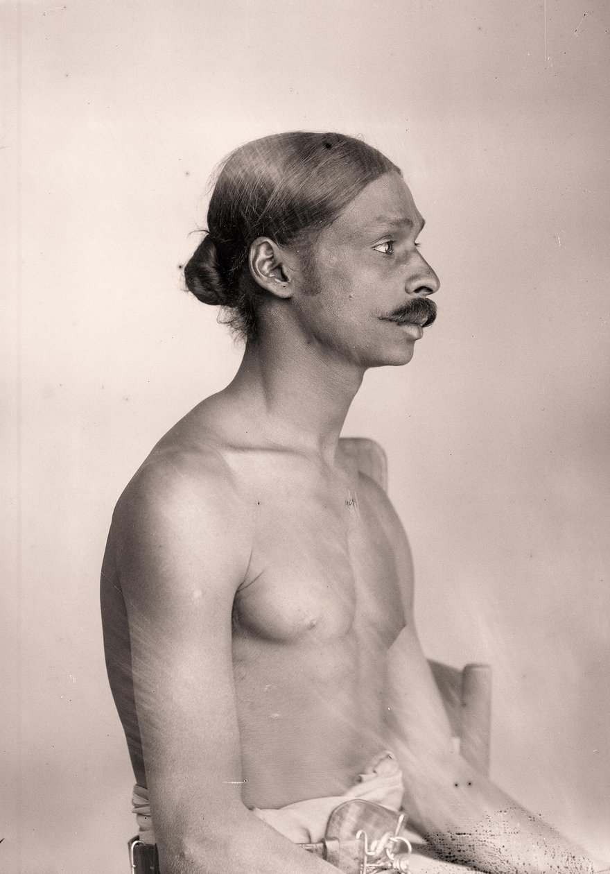 Porträtt av en lankesisk man, ca 1890 av Eugène Trutat