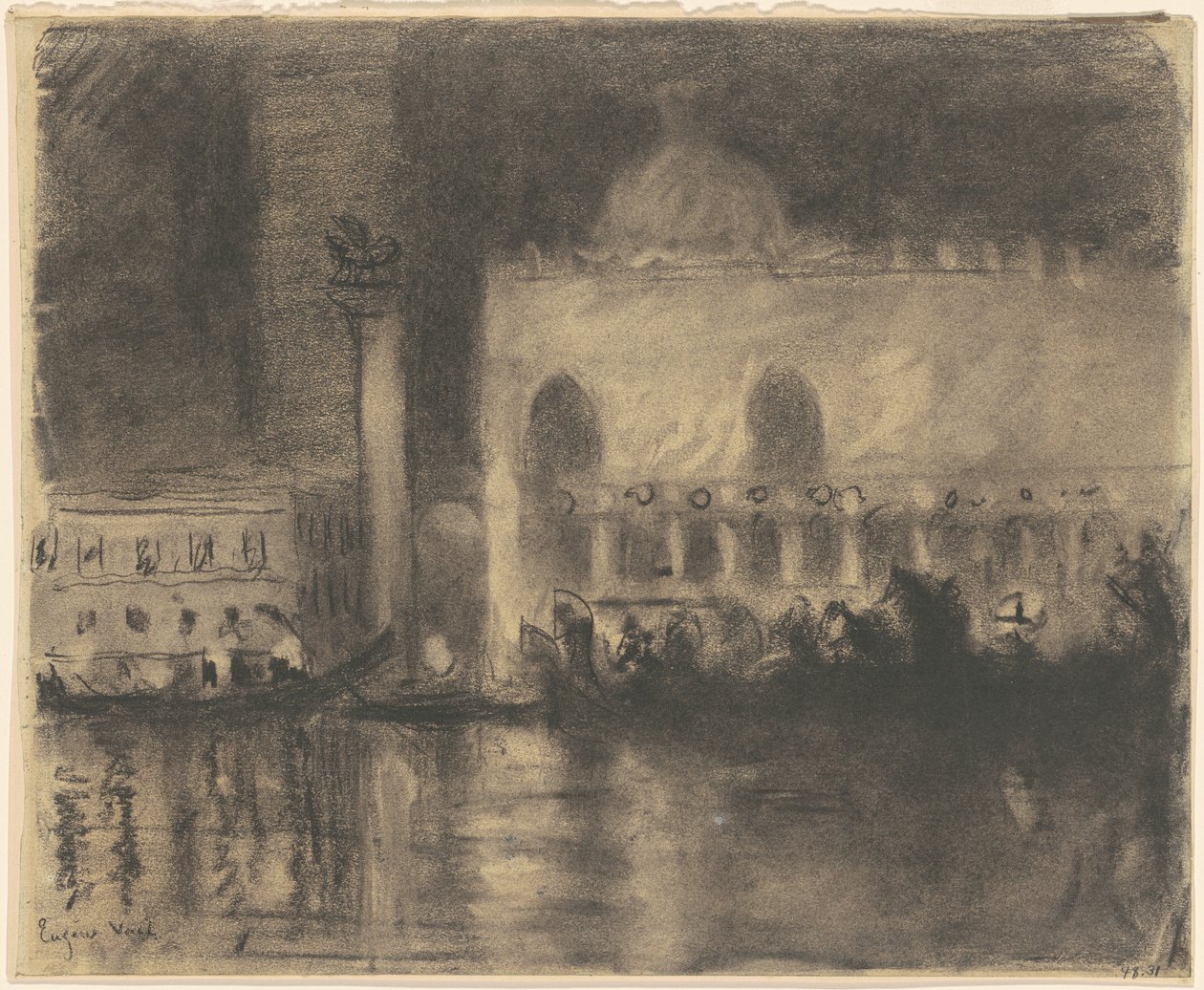 Minne av Venedig: Palazzo Ducale och Piazzetta av Eugène Vail
