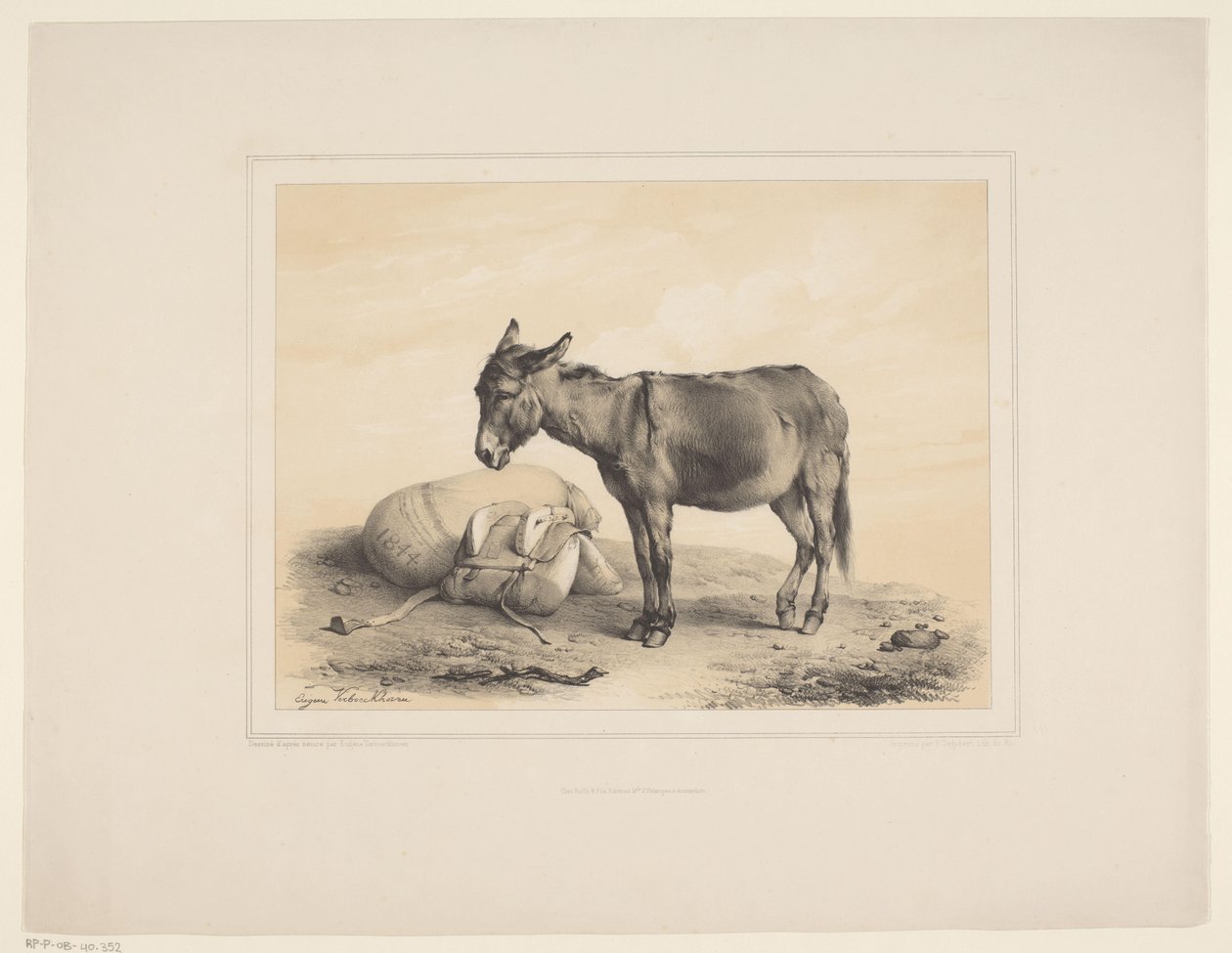 Rustende paket Diverse dieren (serietitel) Djurstudier (serietitel) av Eugène Verboeckhoven